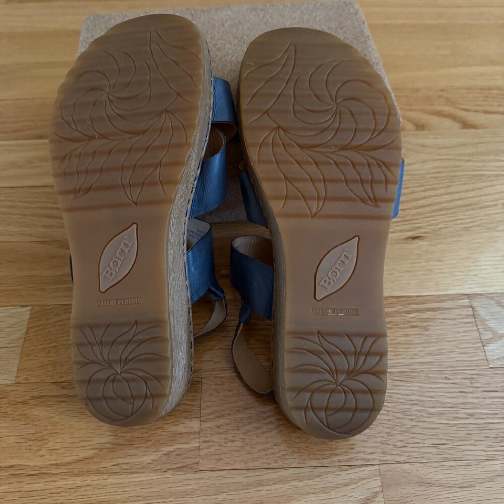 Born Blue Leather Comfort Sandals Size 7M - Picture 12 of 12